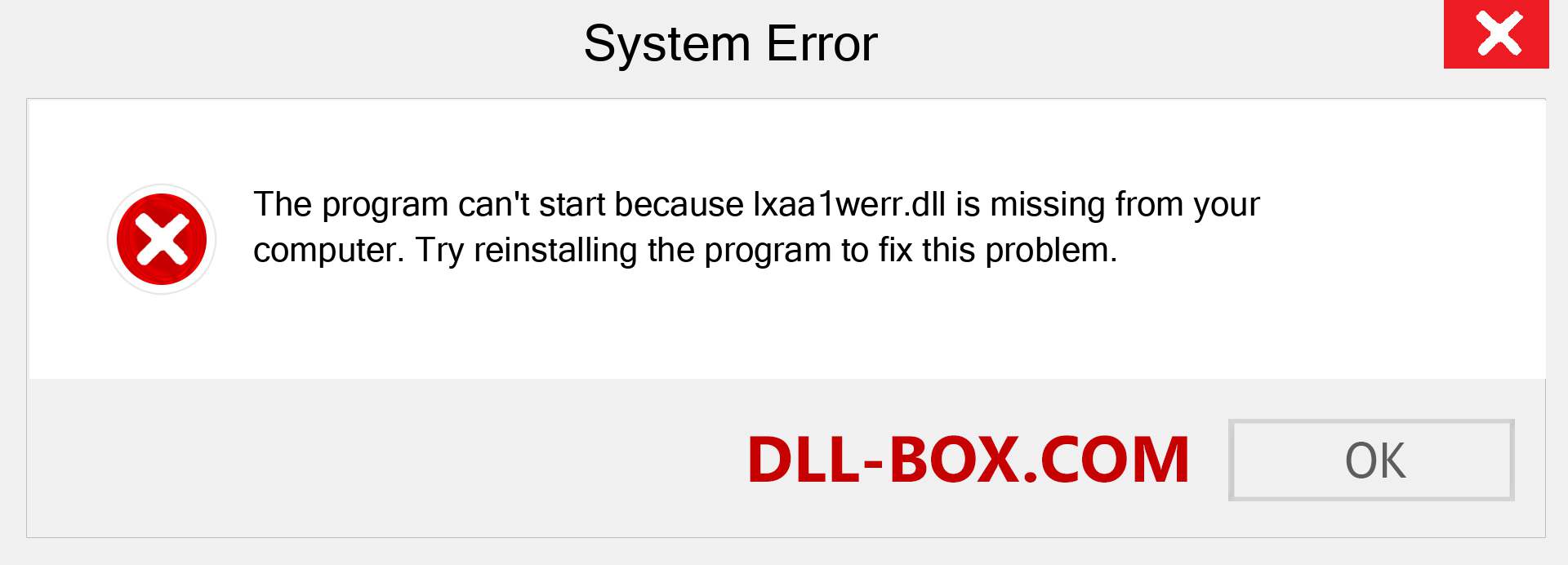 lxaa1werr.dll file is missing?. Download for Windows 7, 8, 10 - Fix  lxaa1werr dll Missing Error on Windows, photos, images